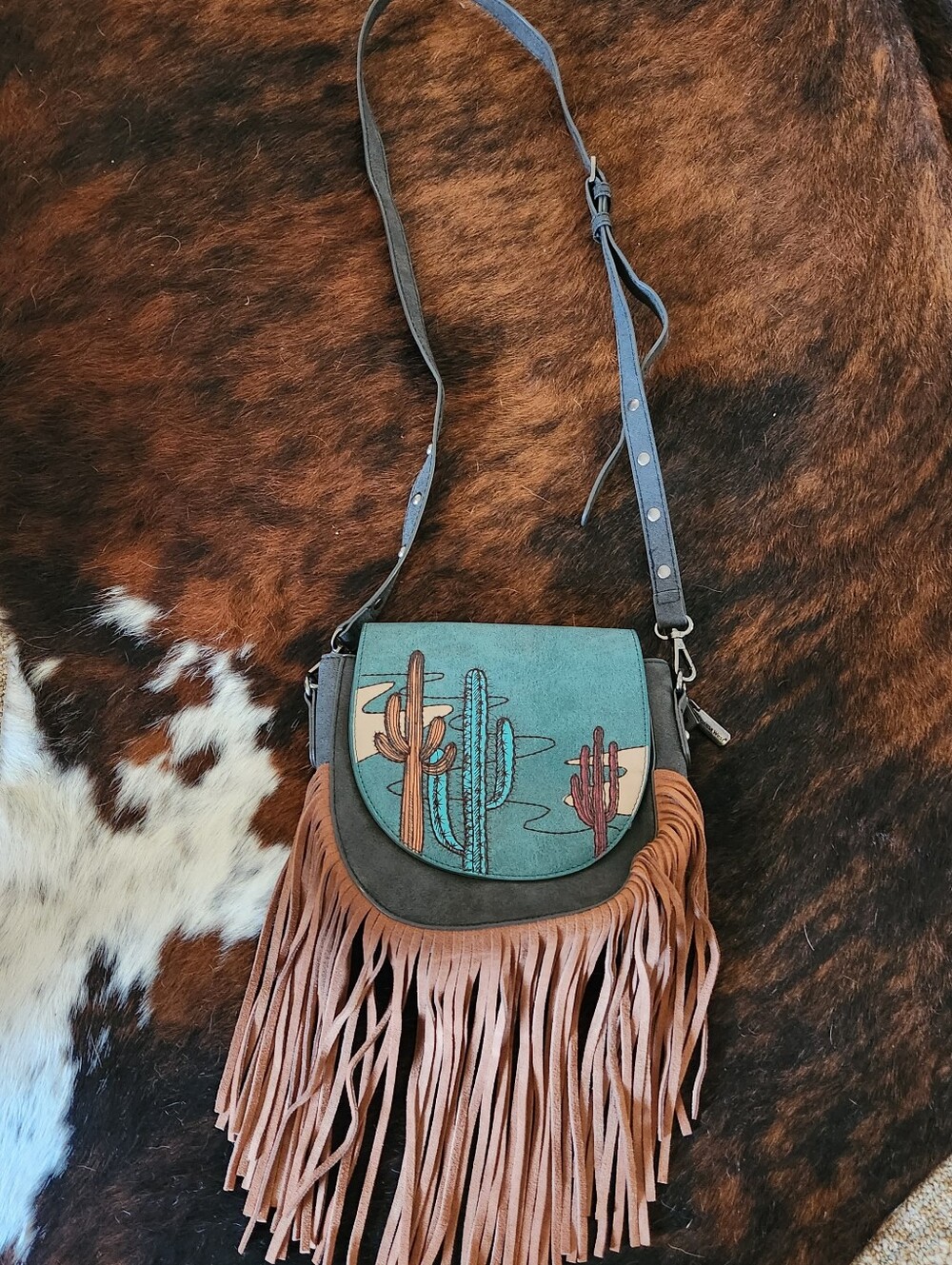 Montana West Desert Scene Fringe Crossbody